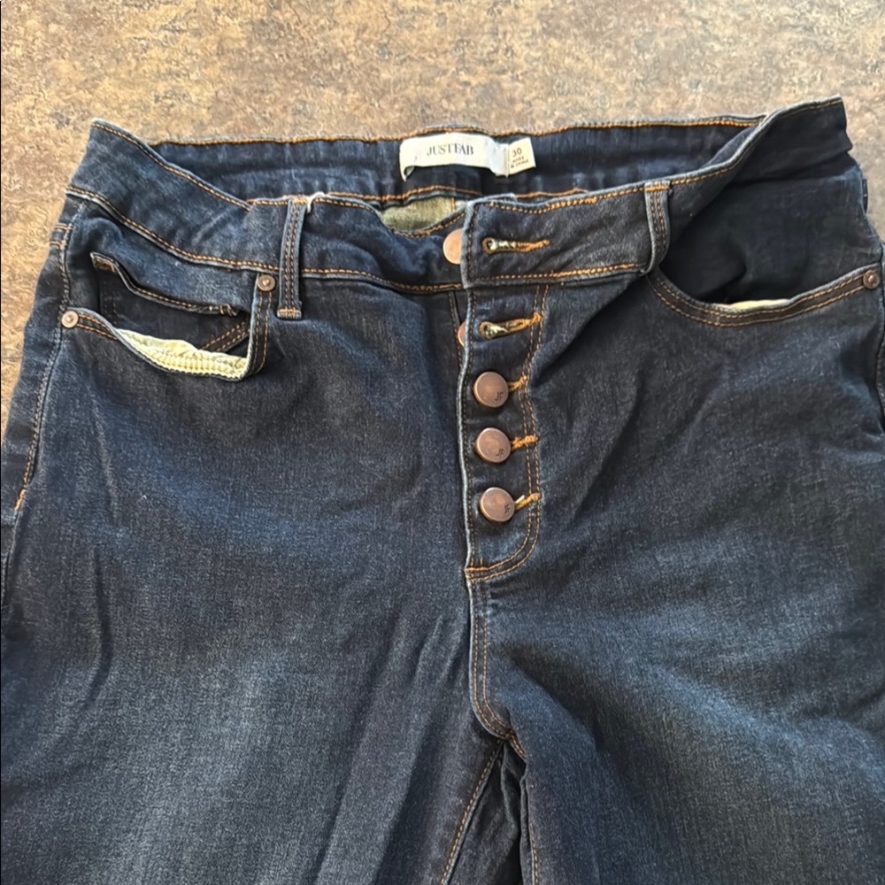 JustFab Women's Dark Blue Jeans
